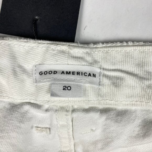 NWT Good American Jeans Women's Size 20 Good '90s Duster Natural Fray White - Picture 11 of 16